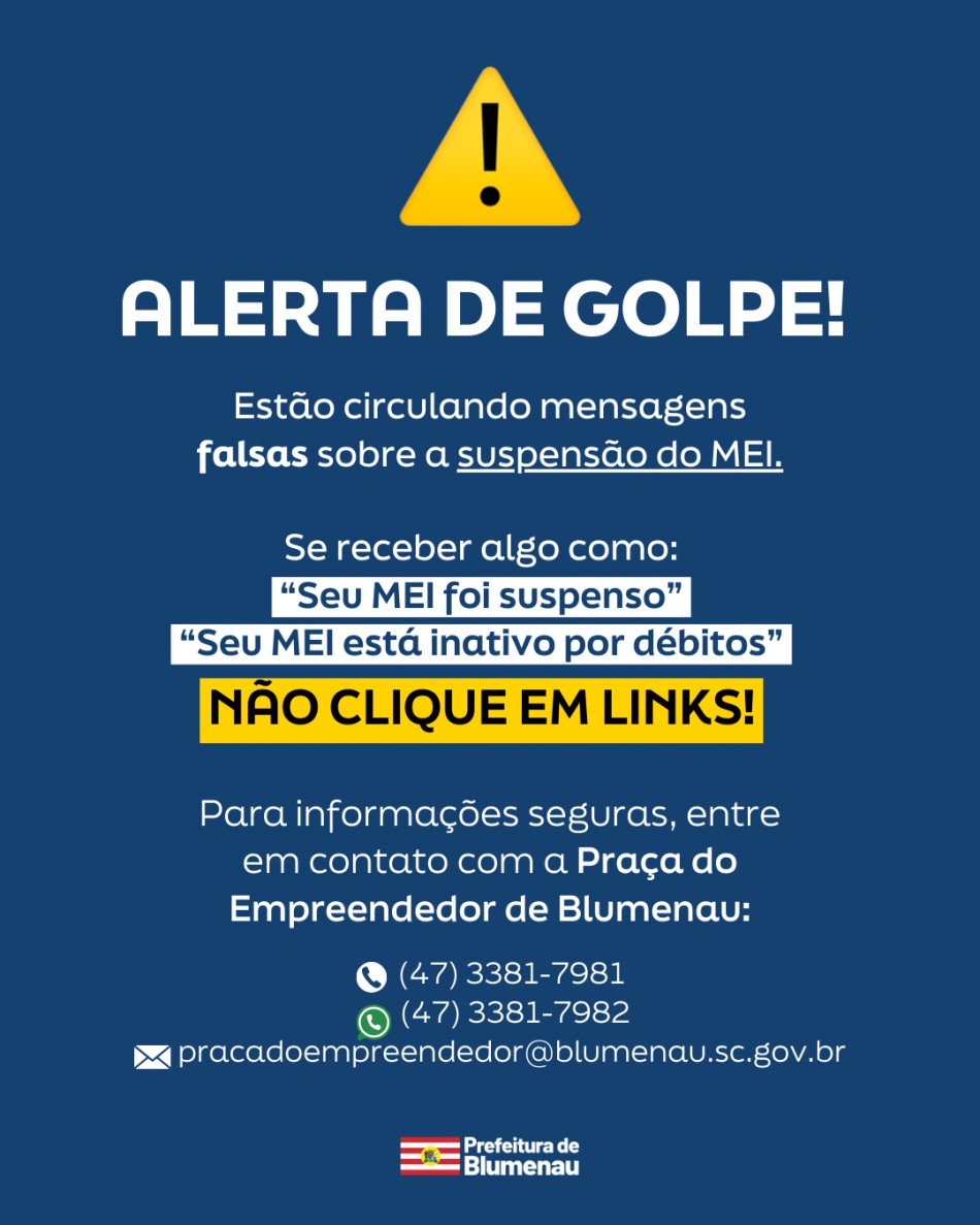 Praça do Empreendedor alerta para golpe de cancelamento de MEIs