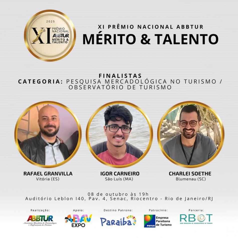 Servidor da Prefeitura de Blumenau vence prêmio nacional como destaque no turismo