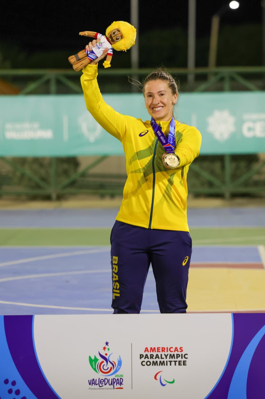 Suzana Nahirnei conquista ouro no arremesso de peso nos Jogos Parasul-Americanos