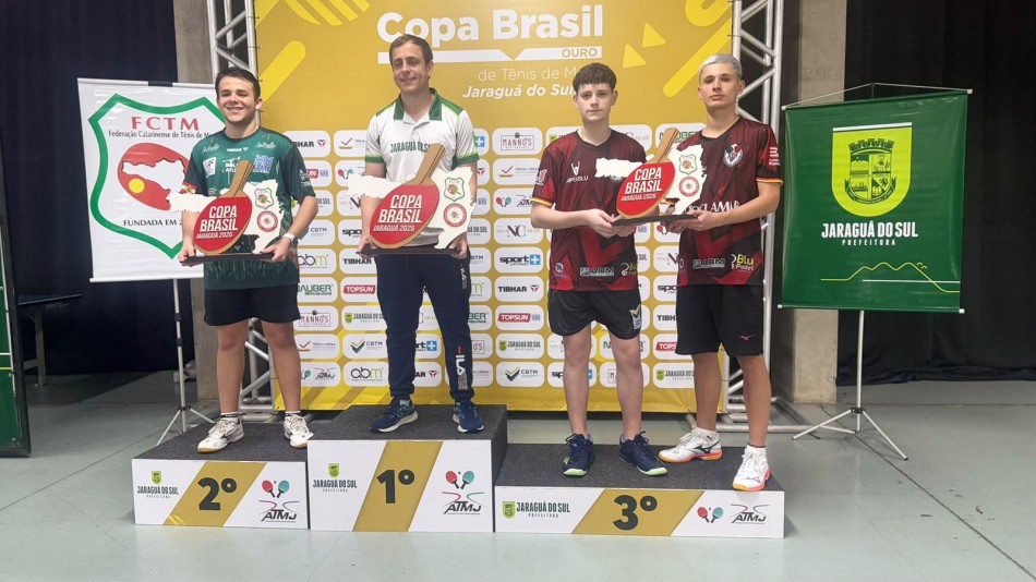 Blumenau conquista primeiro troféu geral da história na Copa Brasil Ouro de Tênis de Mesa