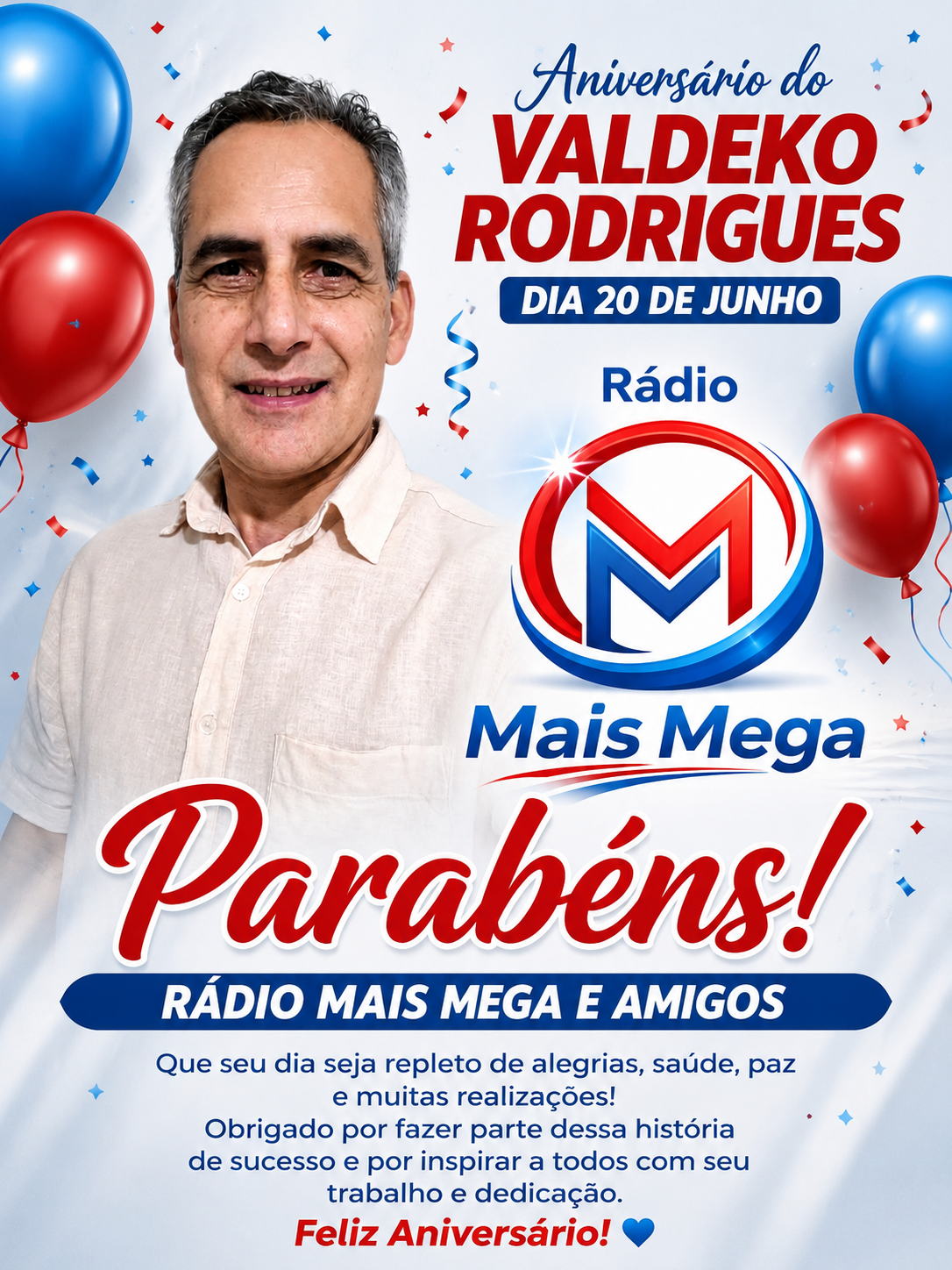Valdeko Rodrigues aos 16 anos começou dar seus primeiros passos no rádio.