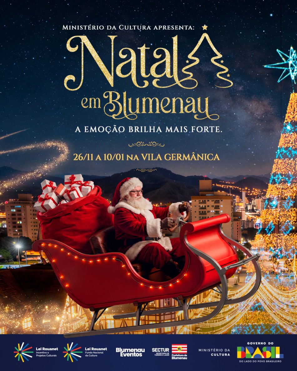 Natal em Blumenau 2026 tem cartaz e datas oficiais confirmados