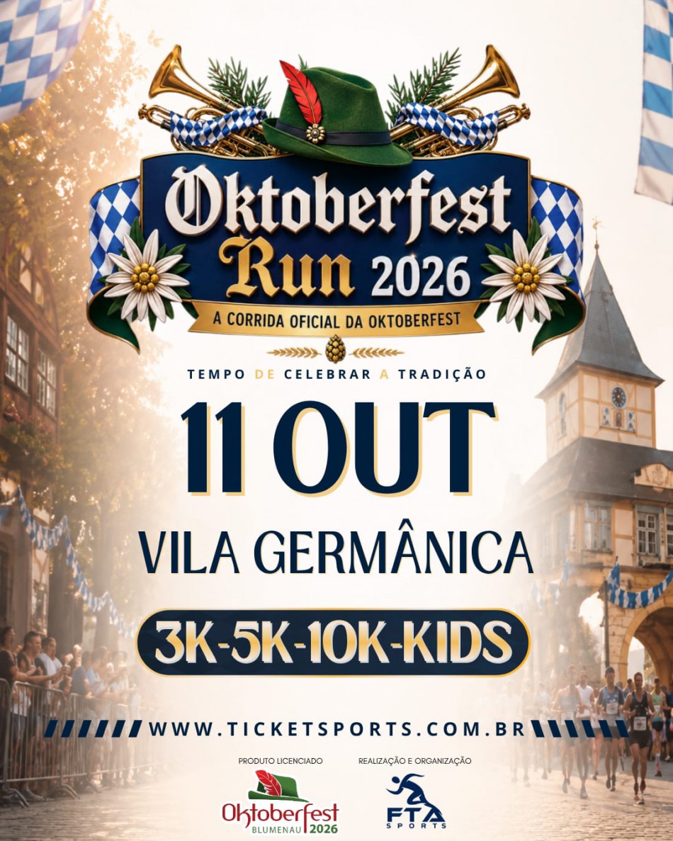 Primeira Oktoberfest Run: inscrições para corrida oficial da festa abrem nesta quinta-feira, dia 23