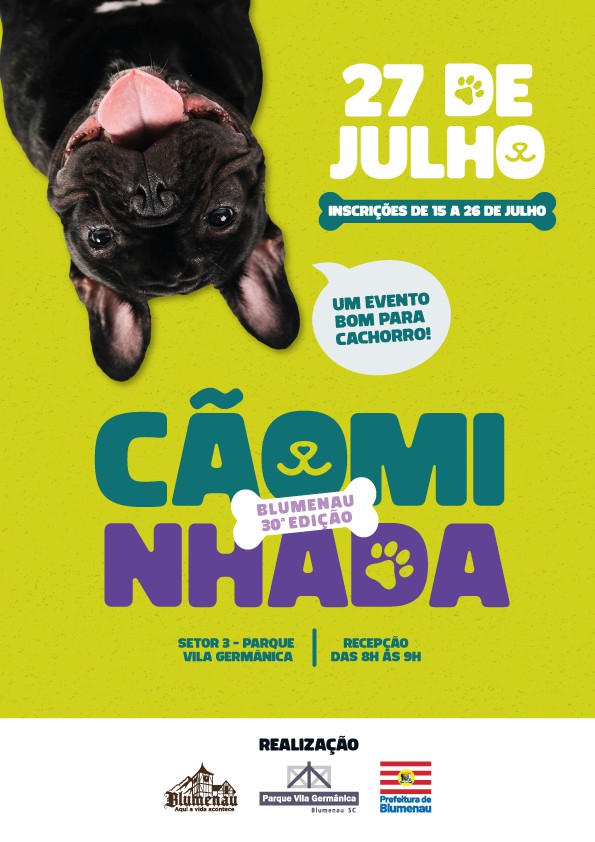 Com nova campanha, 30ª edição da Cãominhada Blumenau tem data confirmada
