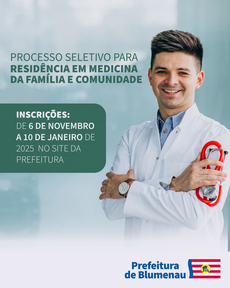 Processo seletivo de residência em medicina de família e comunidade está com inscrições abertas