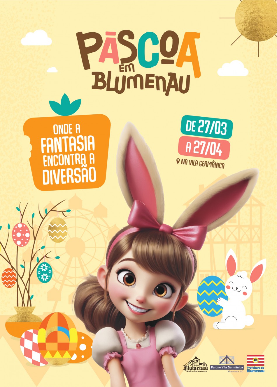 Mascote da Páscoa em Blumenau ganha vida com Inteligência Artificial