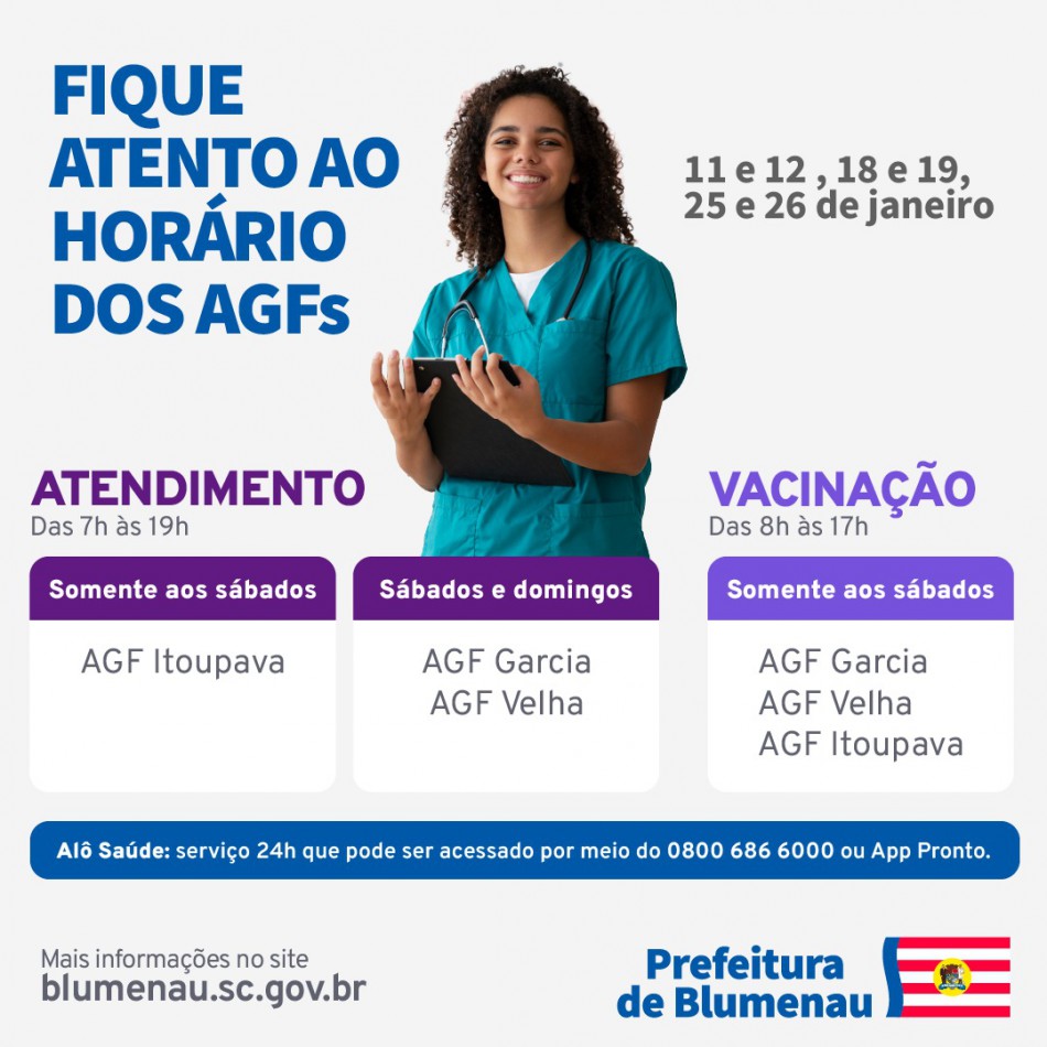 Saúde: confira os locais e horários de atendimento ambulatorial nos fins de semana de janeiro