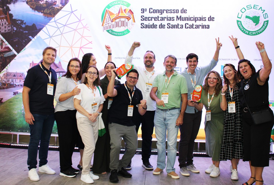Blumenau conquista duas premiações durante o 9º Congresso de Secretarias Municipais de Saúde de SC